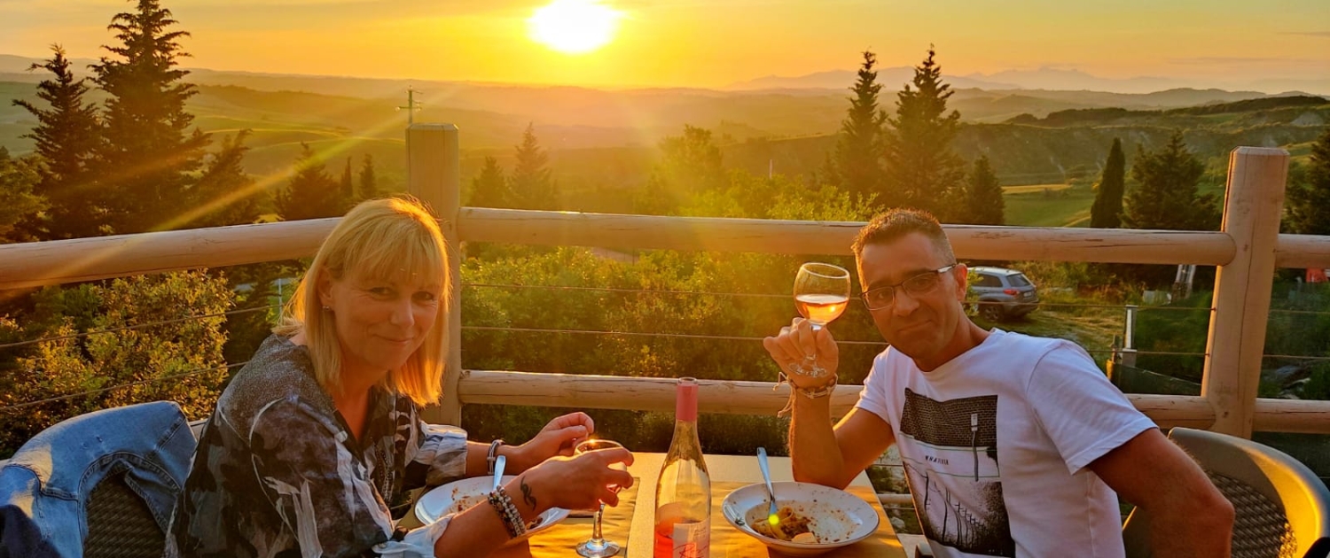 Abendessen auf der Terrasse