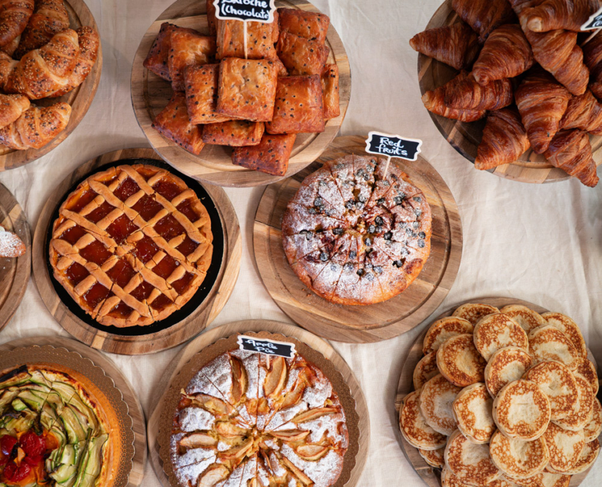 breakfast cakes at agriturismo belmonte in tuscany